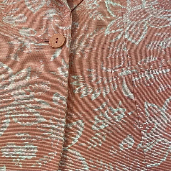 Rafaella Floral 3/4 Sleeve Blazer Jacket Textured - Picture 3 of 5